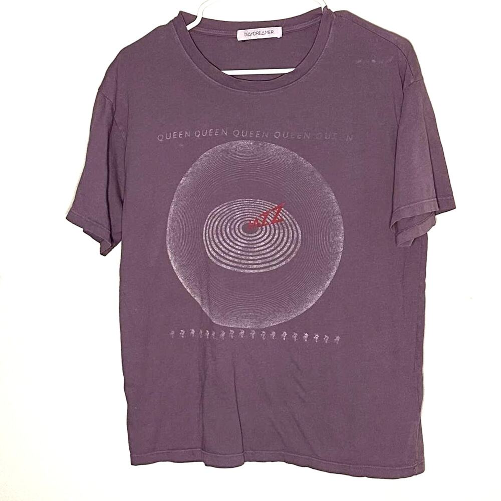 Daydreamer Queen Jazz Album Boyfriend Style Tee Purple Sage Color Size Small